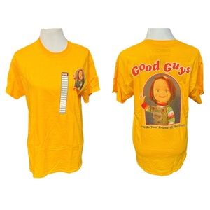 Chunky Good Guys He’ll Be Your Friend ‘til the End! Graphic Tee Yellow Medium